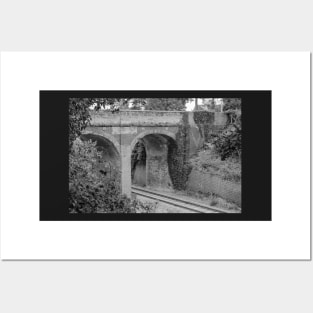 Brick built bridge over the railway line in rural Norfolk Posters and Art